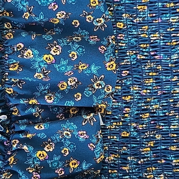 Joe Boxer women's summer crop top. Adorable style.  Blue with floral. Size XXXL. - Picture 2 of 14